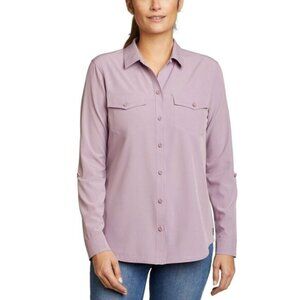 Eddie Bauer Women's Departure Lavender Button Down Shirt